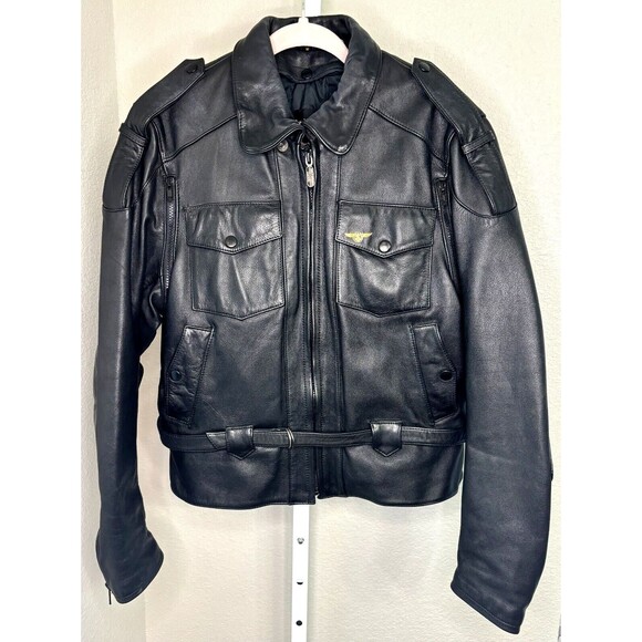 Harley Davidson Womens Leather‎ Coat Jacket XL Competition Touring Biker Vented - Picture 1 of 13